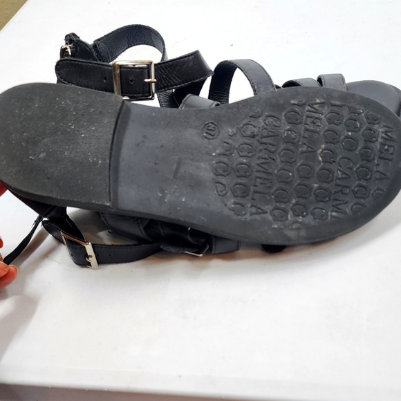 Carmela Love For Leather Strappy Gladiator Buckle Sandals 37 7 - Picture 7 of 7